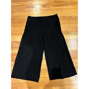 VINCE Black Wide Leg High Rise Cropped Size 14 Pockets